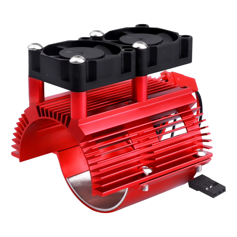 HobbyPark Aluminium-Motorkühlkörper mit zwei Lüftern für 1/10 Traxxas E-Revo Summit, 40–43 mm Motor - Bild 2