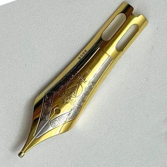 WingSung 630 Füllfederhalter Ersatzteil: Federgriffabschnitt Nr. 8 mit Iridium-Feder in Weißgold - Bild 1