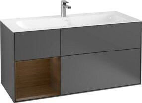 V&B Waschtischunterschrank Finion in Anthrazit, Breite: 119,6 cm, Tiefe: 49,8 cm - Bild 1