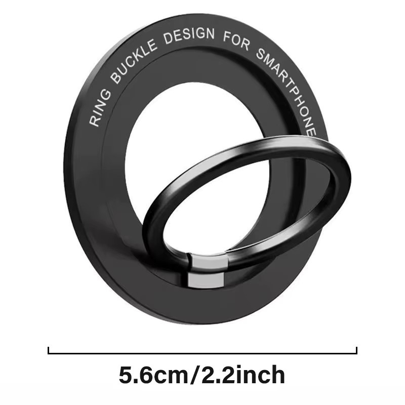 QGhappy Magnetischer Handyhalter für MagSafe mit Metall-Fingerring und faltbarem Ständer in Silber für iPhone 17 16 Pro Max - Bild 5