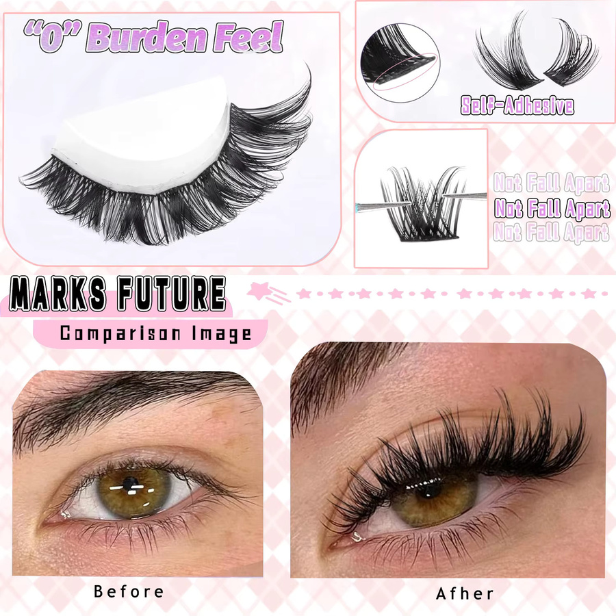 Marks Future Selbstklebende Wimpern, dick und geschwungen - Bild 3