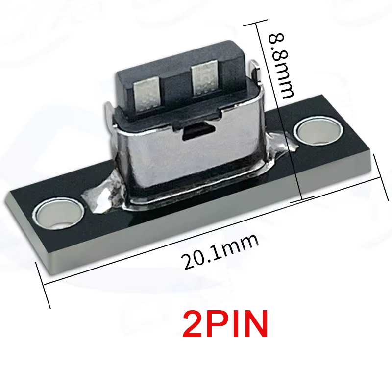 10 Stück USB 3.1 Typ-C Buchsen mit 2-Pin Anschluss und silberner Befestigungsplatte mit Schrauben - Bild 2