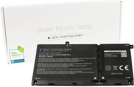 IPC-Computer Notebook-Akku JK6Y6 in Schwarz mit 3600 mAh und 11.40V - Bild 1