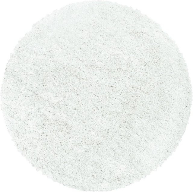 Ayyildiz Hochflorteppich Fluffy Shaggy rund weiß Durchmesser: 120 cm - Bild 1