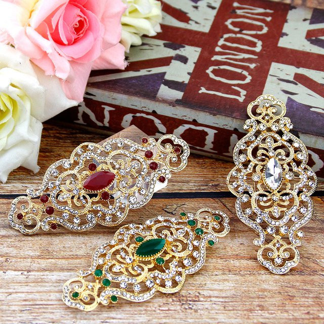Sunspicems Brosche, Gold Farbe, Arabische Blume, Damen - Bild 1