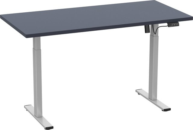 VCM Schreibtisch E-Lona höhenverstellbar mit elektrischem Motor, anthrazit/silber, B/T: 160 x 80 cm - Bild 1