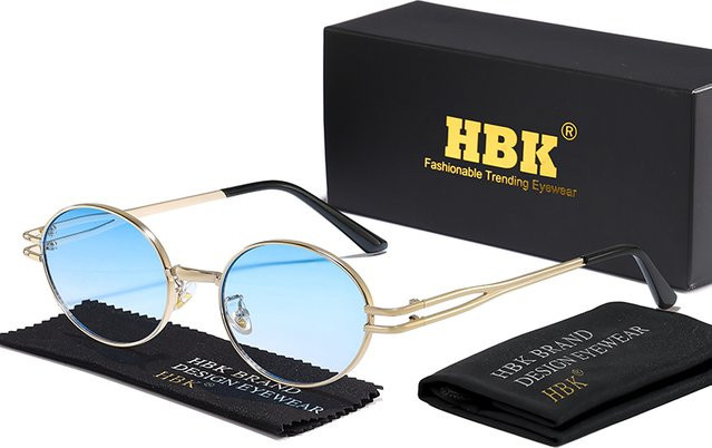 HBK Sonnenbrille Punk, Vollrand, Round, Metall, Unisex - Bild 1