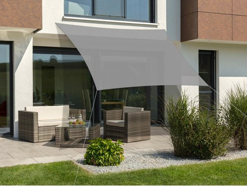 Schneider Schirme Sonnensegel Teneriffa quadratisch silberfarben B/B: 360 x 360 cm - Bild 1
