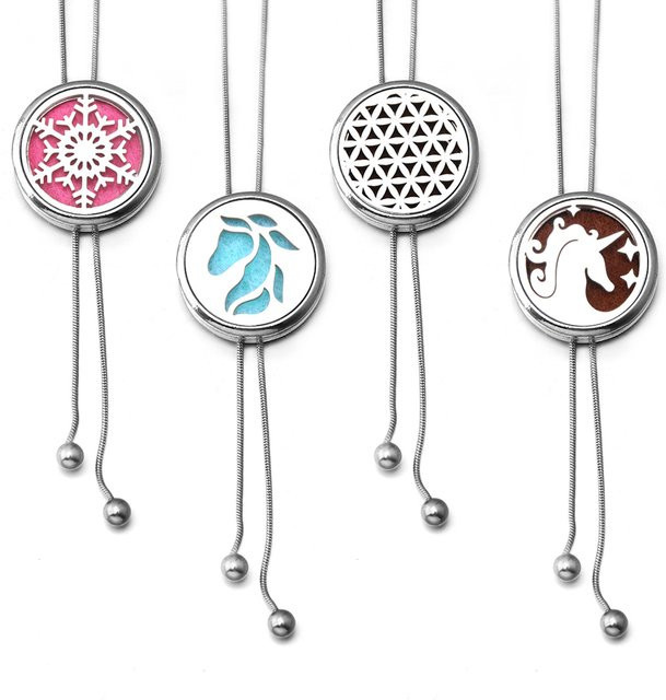 MODKISR Halskette Edelstahl, Silber, Schneeflocke Muster, Unisex - Bild 1
