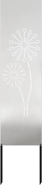 vidaXL Garten Sichtschutz-Paravent aus Edelstahl in Silber, B/H: 140 x 140 cm - Bild 1