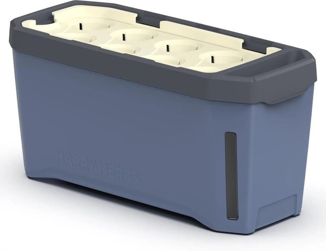 Gusta Garden Kräutertopf Harry Herbs 4in1 Pflanzentopf mit Bewässerungssystem Blau - Bild 1