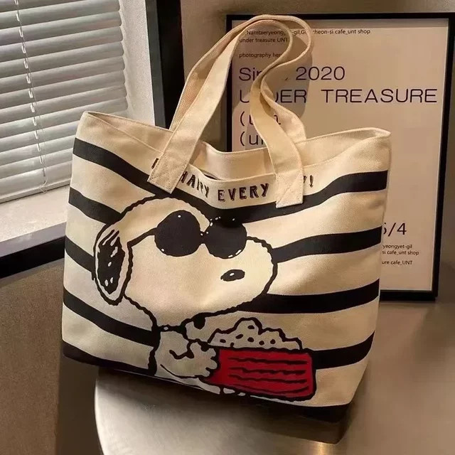 Bandai Snoopy Student Cartoon-Einkaufstasche, Canvas-Tasche - Bild 1