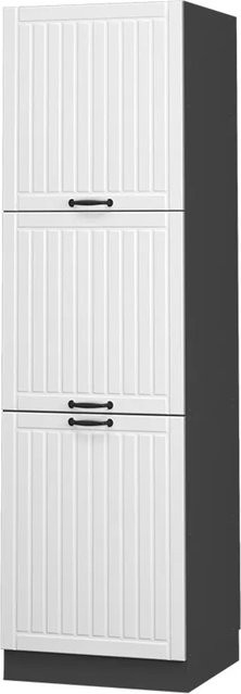 Vicco Herdumbauschrank Fame-Line in Weiß und Anthrazit im Landhausstil, Breite: 60 cm, Höhe: 206 cm, Tiefe: 64,33 cm - Bild 1