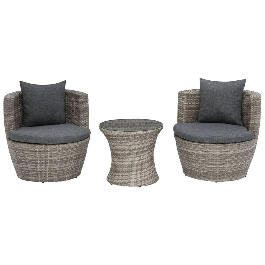 Beliani Bistro Set CAPRI Dunkelgrau B/T/H: 54 x 54 x 48 cm - Bild 2