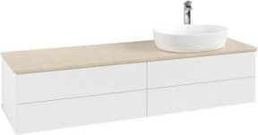 V&B Waschtischunterschrank Antao mit LED-Beleuchtung, Weiß, B: 160 cm, T: 50 cm - Bild 1