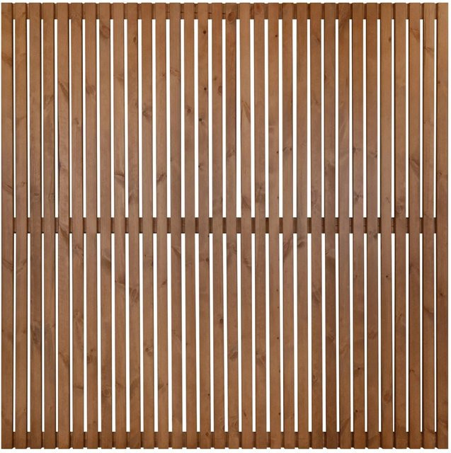 Sichtschutzzaun-Element Quadra von Andrewex aus Kiefernholz in Braun, lackiert, B/H: 180 x 180 cm - Bild 1