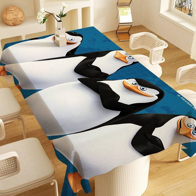 Potdemiel Tischdecke P-Pinguine Blau B/H: 100 x 160 cm - Bild 1