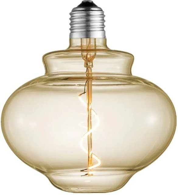 Lucande LED Filamentlampe E27 Globe in Creme aus Glas, dimmbar, 4W, warmweiß - Bild 1