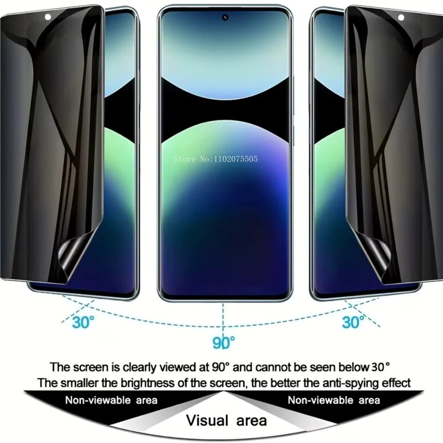 3er-Pack Hydrogel Anti-Spy Privatsphäre Displayschutz für Honor Magic 8 Pro und Magic 8 Lite, Transparent - Bild 2