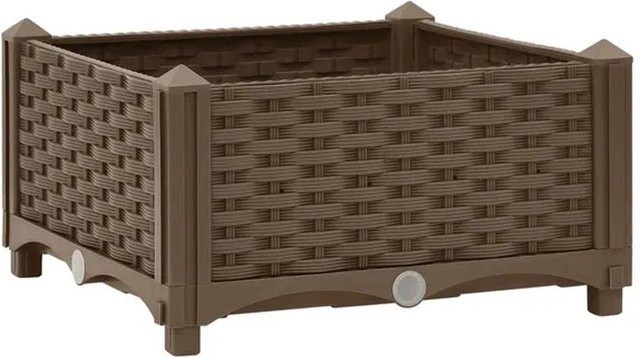 vidaXL Hochbeet aus Polypropylen in Braun, B/T/H: 40 x 40 x 23 cm - Bild 1