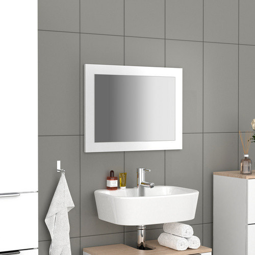 VCM Badspiegel Malira Wandspiegel modern in Weiss H x B x T: 45 x 60 x 2 cm - Bild 2