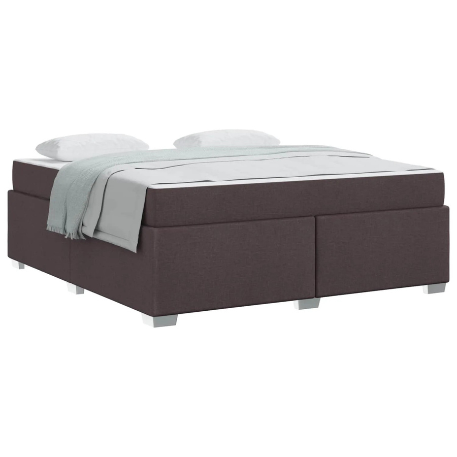 vidaXL Bettrahmen mit Matratze in Braun aus Stoff, B/T: 180 x 200 cm - Bild 2