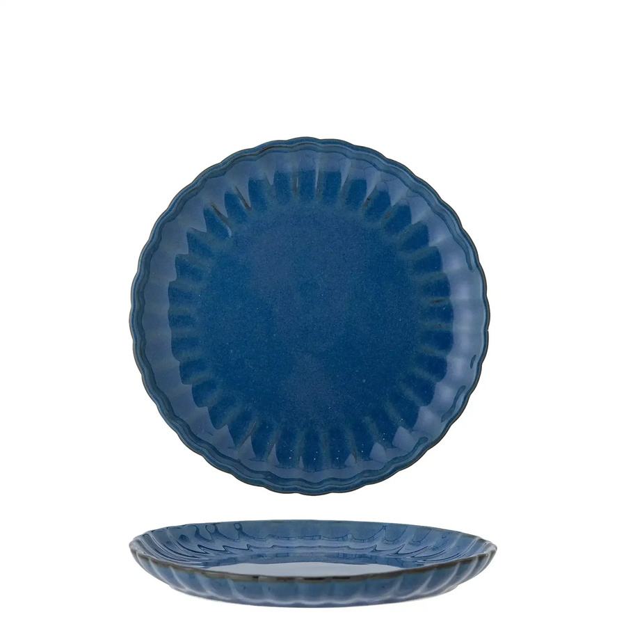 Bloomingville Teller Latina aus Steingut in Blau, Durchmesser: 20 cm - Bild 1