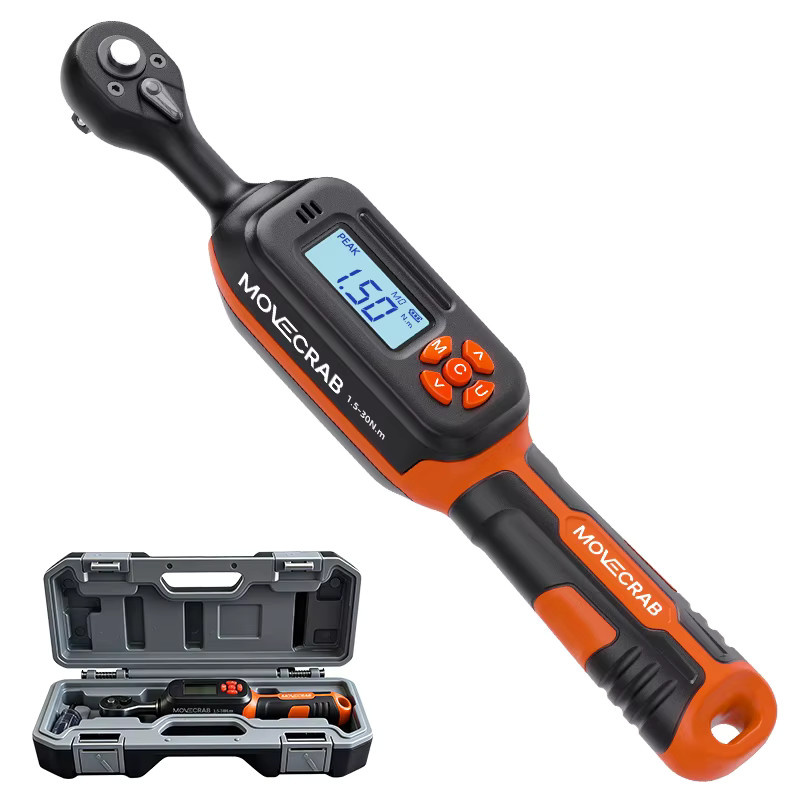 MOVECRAB Digitaler Drehmomentschlüssel Serie in Schwarz mit 1,5-340N.m, 2% Genauigkeit, LED-Blitz und Vibrationsalarm - Bild 7