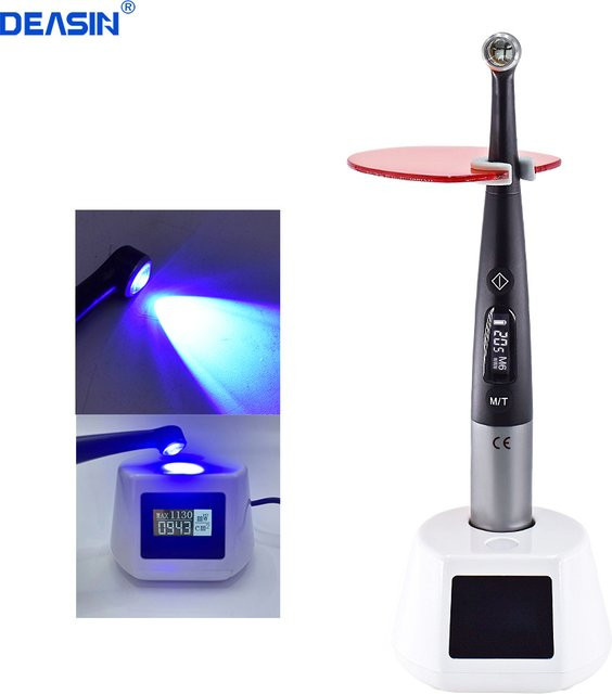 DEASIN Kabelloses 1-Sekunden-Aushärtungslicht für Zahnärzte mit Kariesdetektor und Lichtmessgerät, LED-Lampe 3000 mW/cm² - Bild 1