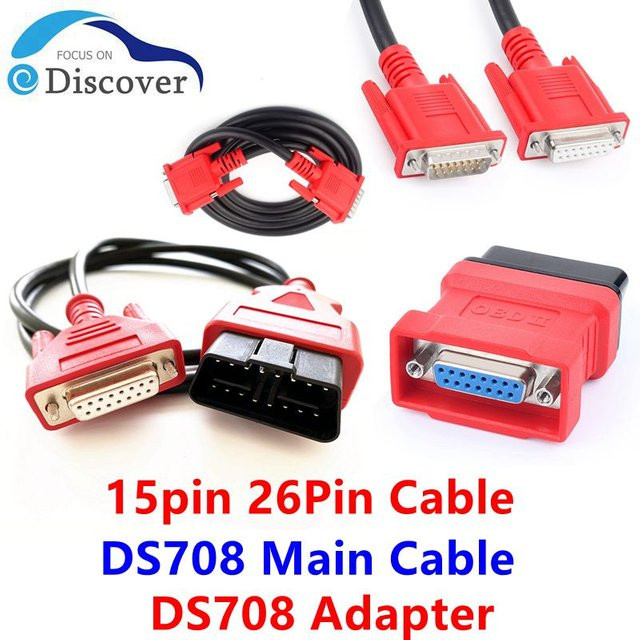 Autel OBD2 Verlängerungskabel für Autel MaxiSys Diagnosegeräte 15-Pin und 26-Pin in Rot - Bild 1