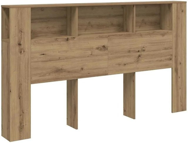 vidaXL Kopfteil mit integrierten Ablagen in Artisan-Eiche, Braun, B: 180 cm, T: 18,5 cm, H: 102,5 cm - Bild 1