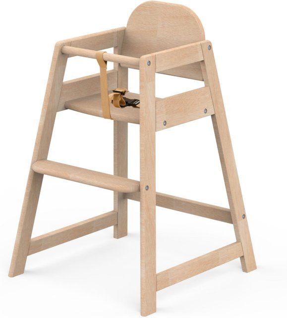 Geuther Emma Stapelbarer Hochstuhl aus Holz in Natur und Beige - Bild 1