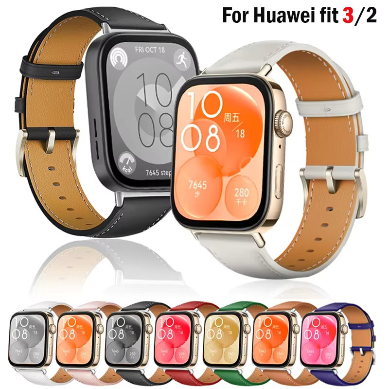 Uhrenarmband Leder, Vintage, Unisex, für Huawei Fit 3 Smartwatch - Bild 2
