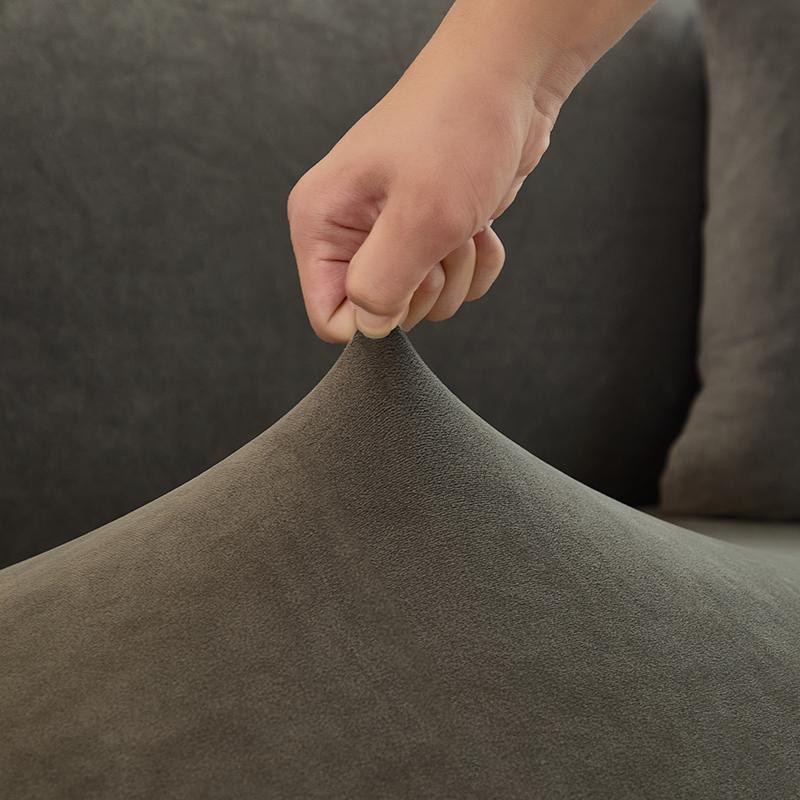 Elastischer Sofabezug für 1-Sitzer aus superweichem Plüsch und Samt, abnehmbarer Stretch-Überwurf zum Schutz deines Sofas - Bild 1