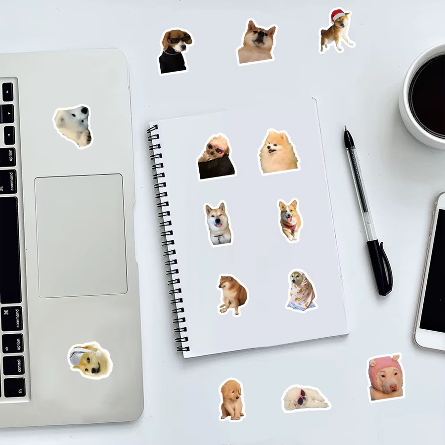 Lustige Hund Aufkleber Set von LOLEDE in Multicolor für Laptop, Fahrrad und Gepäck - Bild 4