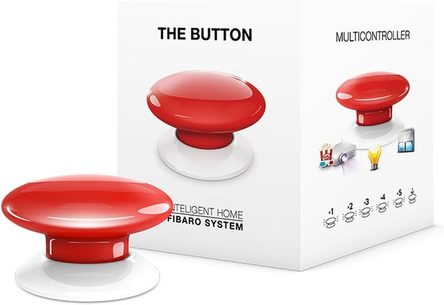 Fibaro The Button Smart Home Funk-Schalter in Rot - Bild 1