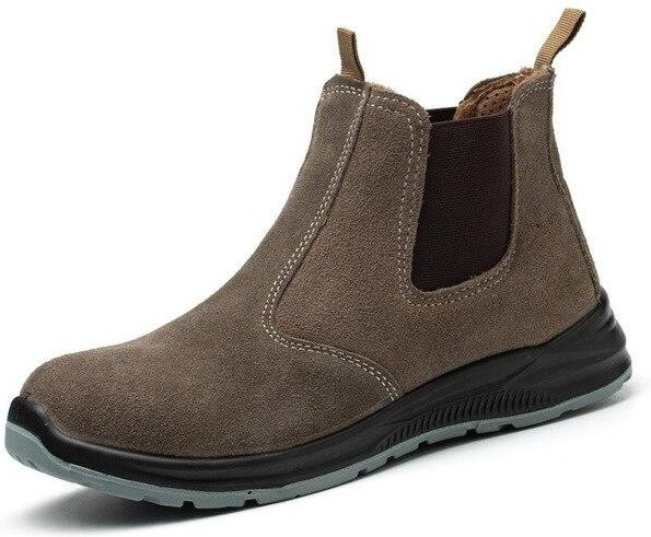 YiRan Shoe Industry Flip Arbeitsschutzschuhe aus Rindsleder in Gelb, Größe 43, Anti-Schlag und Anti-Durchstich Sicherheitsschuhe High Top - Bild 1