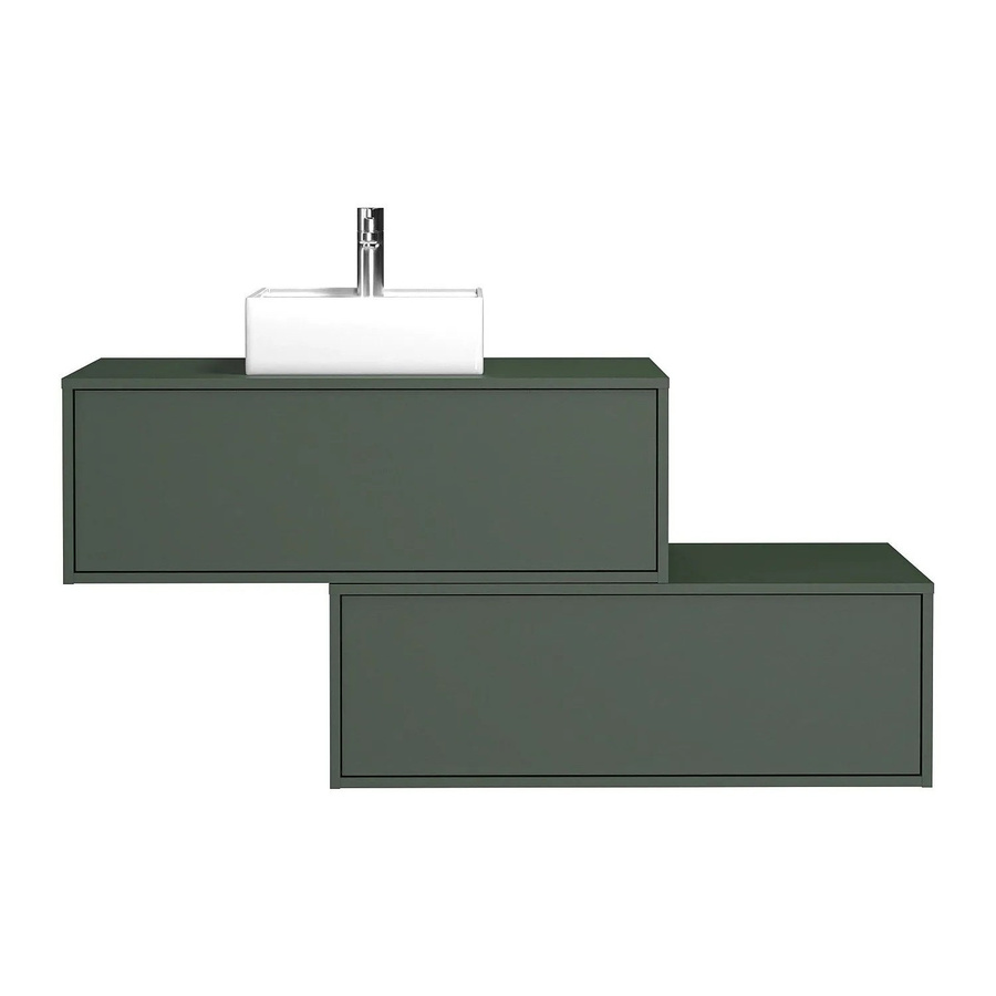 Vente-unique Einzelwaschtisch Teana in Grün matt, Breite: 94 cm - Bild 2