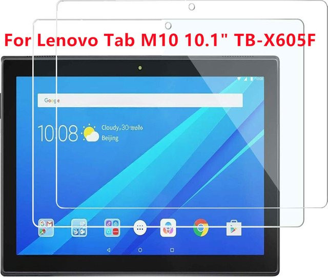 2er-Set gehärtete Glas Displayschutzfolie für Lenovo Tab M10 TB-X605F X505F 10,1 Zoll, transparent und kratzfest - Bild 1