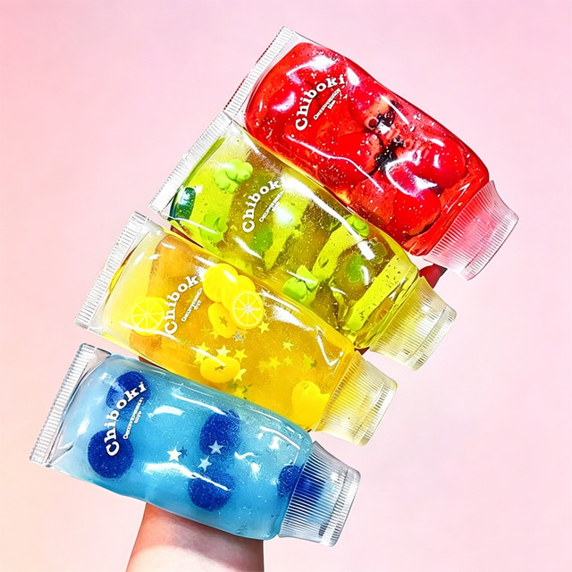 NEEDOH Chiboki Klare Röhren-Fruchtperlen Quetsch-Fidget-Spielzeug, Transparentes Gelee-Squishy-Spielzeug - Bild 1