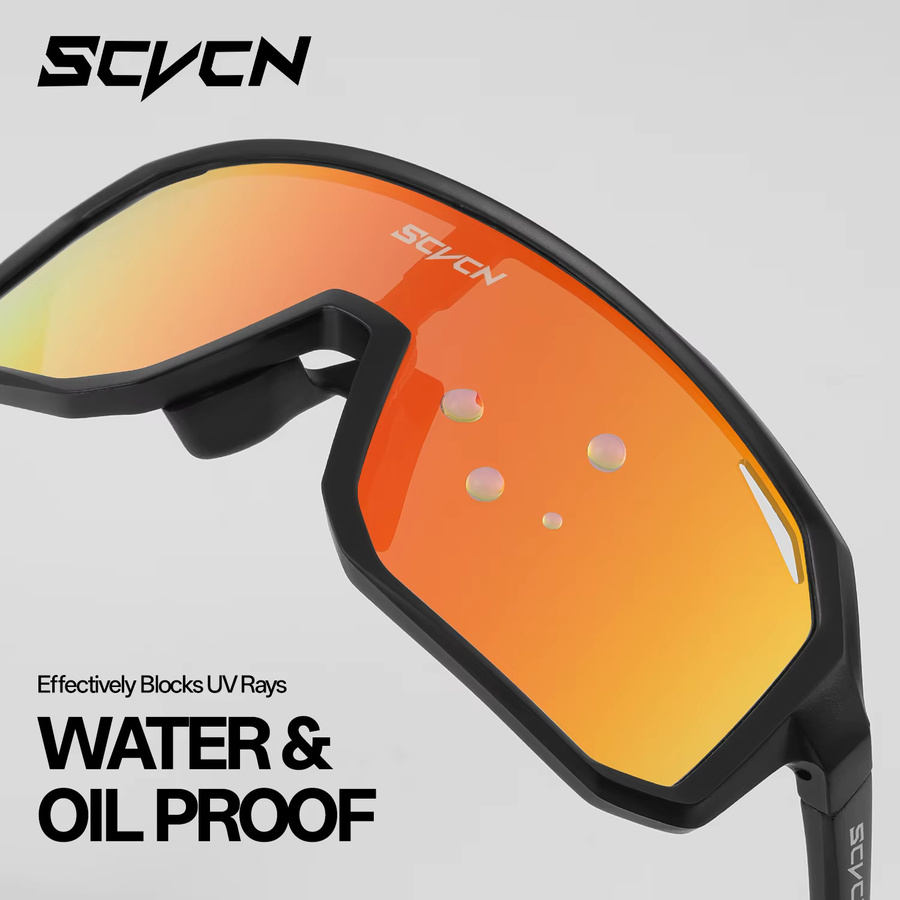 SCVCN Sportsonnenbrille, Unisex, Vollrand, Kunststoff - Bild 4