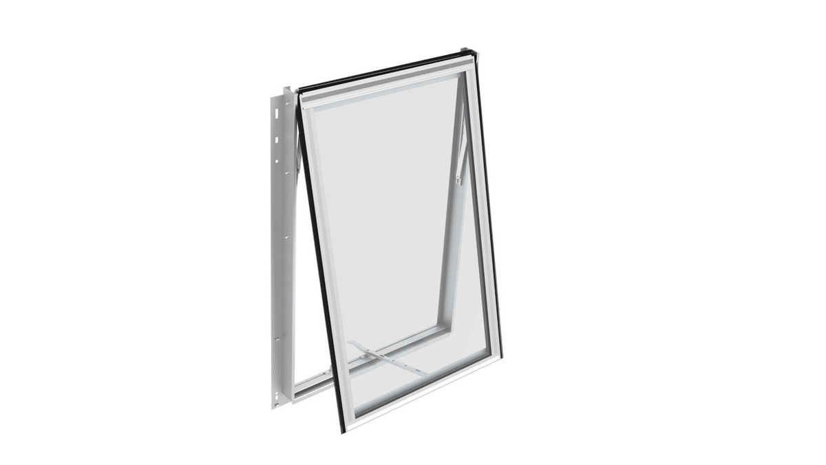 Vitavia Seitenfenster H für Gewächshäuser aus eloxiertem Aluminium mit 3 mm ESG-Glas, silberfarben, B: 55,4 cm, H: 87,6 cm - Bild 3