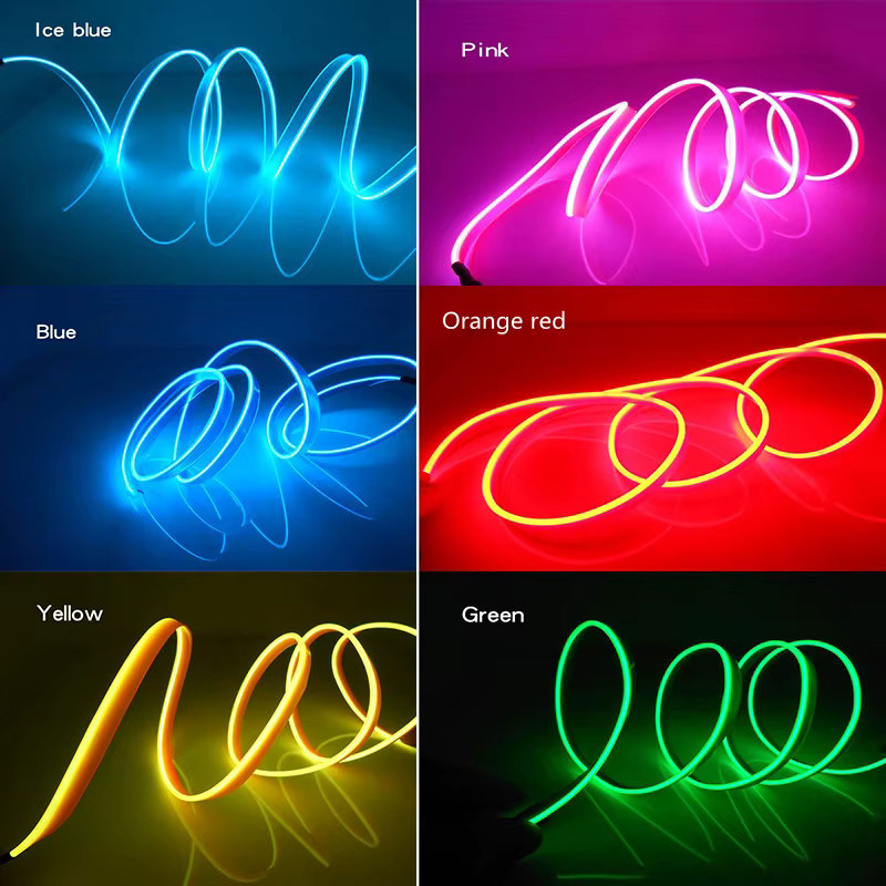 Neon LED USB Ambient Light Streifen für die Auto Innenraumbeleuchtung in Kaltweiß - Bild 2