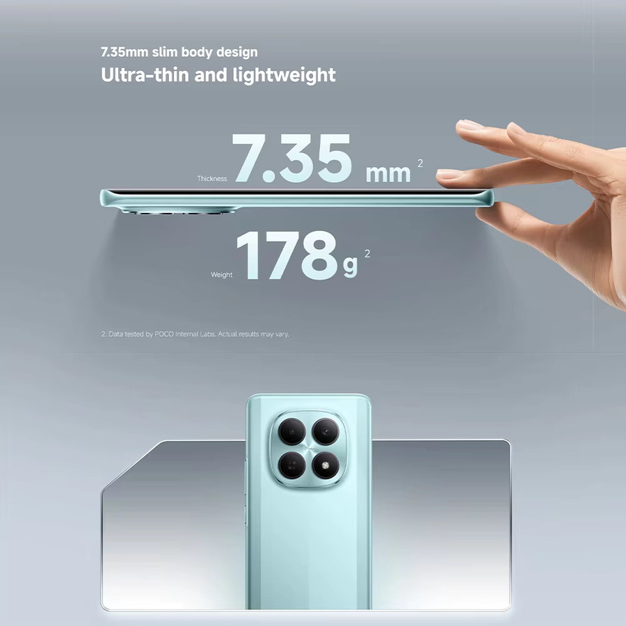 Xiaomi POCO M8 5G Smartphone Global Version in Schwarz mit 6,77 Zoll HD 120Hz Display, Octa-Core Prozessor, 5520mAh Akku und 45W Schnellladung - Bild 3