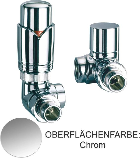 Nordholm Design-Armaturen Set Winkel-Eck Rechts in Chrom - Bild 1