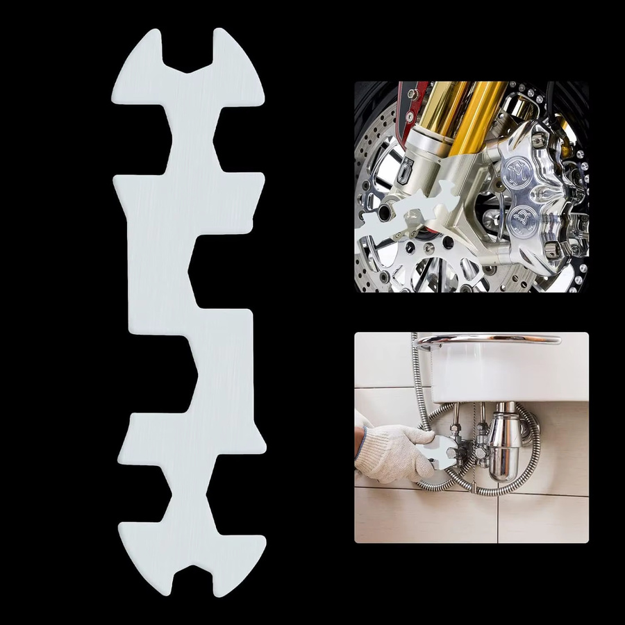 VIBRATITE Multifunktions-Schraubenschlüssel mit offenem Ende, superdünn, Farbe: Silber - Bild 3