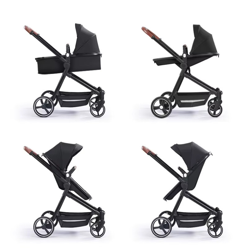 LUVCHAIN Multifunktionaler Kombi-Kinderwagen für Babys und Haustiere in Schwarz mit abnehmbarem Design und Standalone-Modus - Bild 3