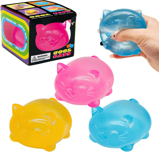 GSF Mini Niedliches Katzenförmiges Squishy Maltose-Entspannungsspielzeug, multicolour, 7-teiliges Set - Bild 1