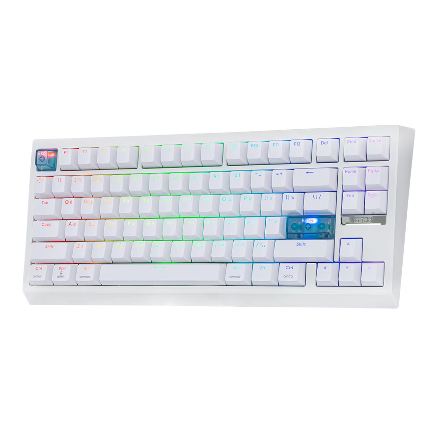EPOMAKER G84 HE 75% Kabellose Hall-Effekt Magnetische Gaming-Tastatur mit Russischem ANSI-Layout in Weiß, Tri-Mode mit Bluetooth und Wi-Fi, kompatibel mit Mac und Windows - Bild 2