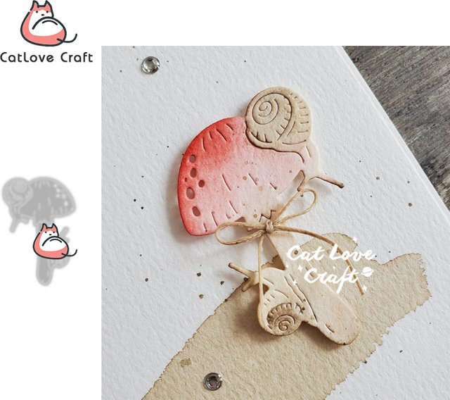 Catlove Schnecken- und Pilz-Stanzer aus Edelstahl für Scrapbooking und DIY-Bastelarbeiten - Bild 1